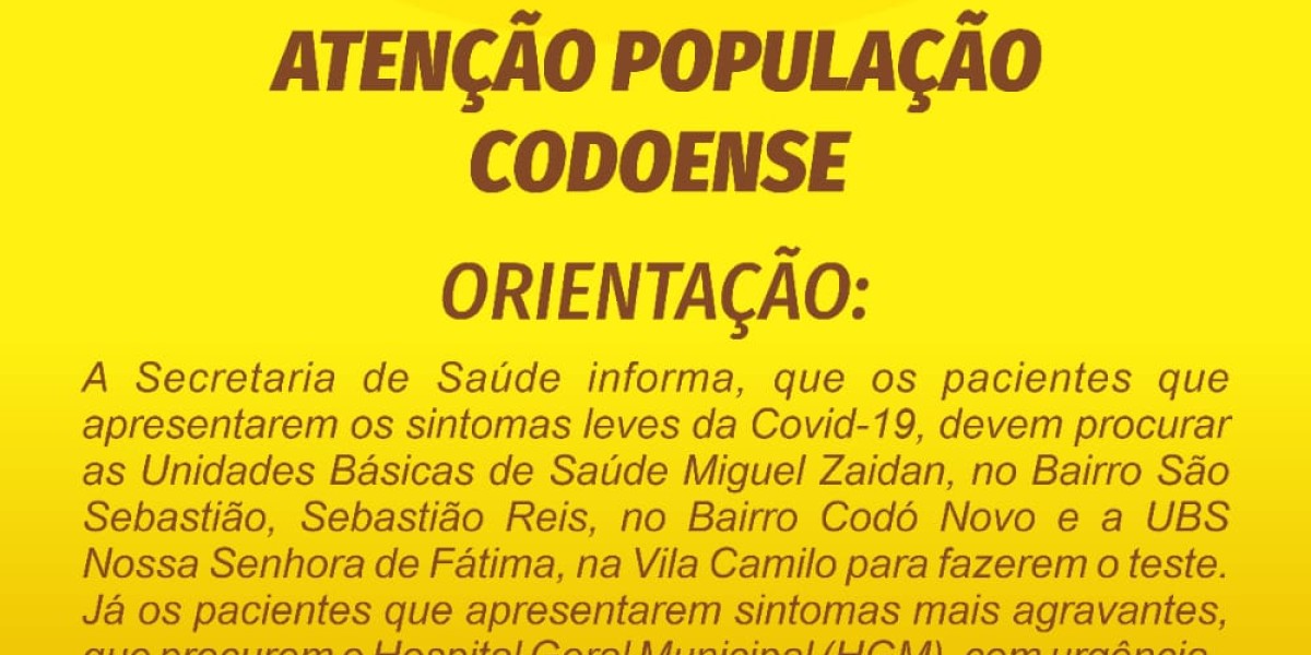 COVID-19: Prefeitura informa novas mudanças nos locais de vacinação e de testes a partir desta quarta-feira em Codó
