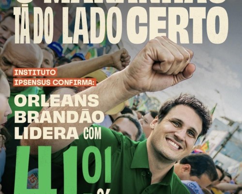 Orleans Brandão mantém liderança em nova pesquisa para o Governo do Maranhão