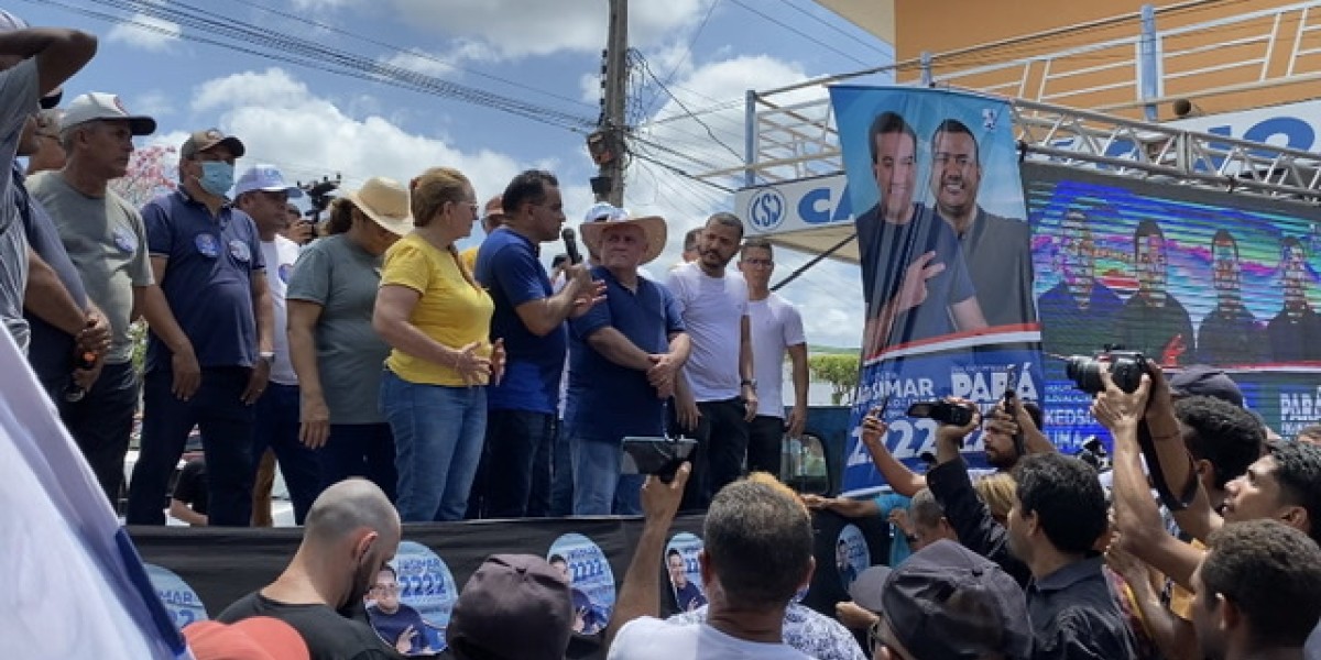 Prefeito Kedson Lima recepciona deputado Josimar Maranhãozinho com uma multidão de pessoas  no centro de Aldeias Altas 