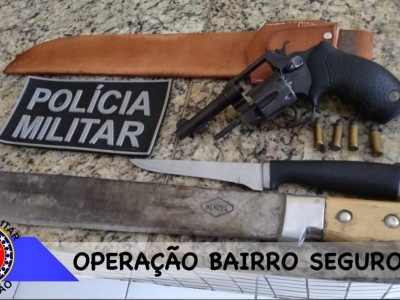 Polícia Militar apreende arma de fogo durante Operação Bairro Seguro em Aldeias Altas