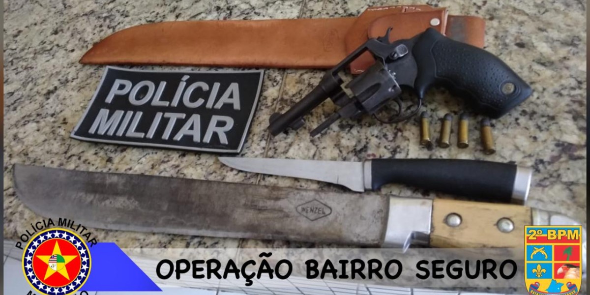 Polícia Militar apreende arma de fogo durante Operação Bairro Seguro em Aldeias Altas