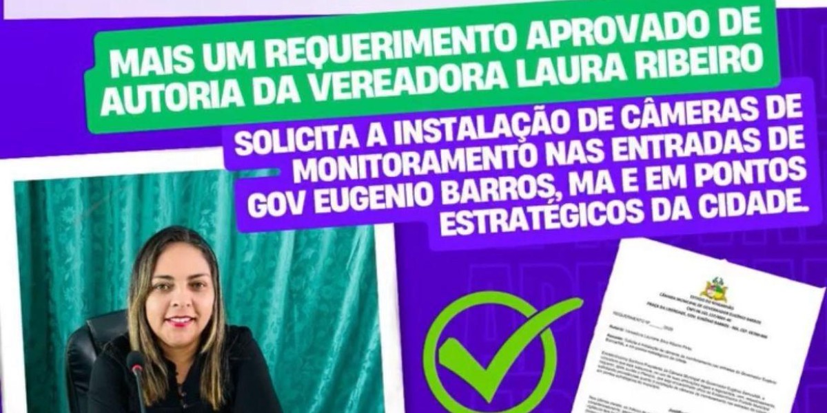 Vereadora Laura Ribeiro tem requerimento aprovado para instalação de câmeras de monitoramento em Gov. Eugênio Barros