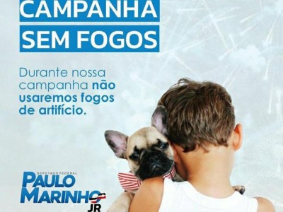 Deputado Paulo Marinho Jr proíbe fogos de artifícios durante sua campanha à reeleição no Maranhão