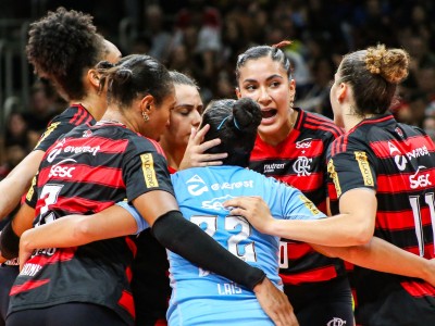 Sesc Flamengo reage, vira sobre o Praia Clube e conquista o título da Copa Supervôlei