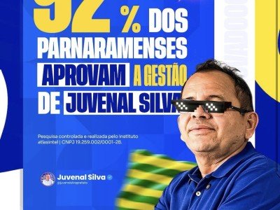 Prefeito Juvenal Silva atinge 92% de aprovação e consolida gestão com trabalho e resultados em Parnarama