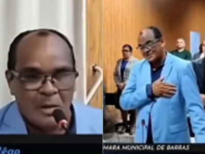 Vereador comparece à sessão com sinais de embriaguez em Barras, no Piauí