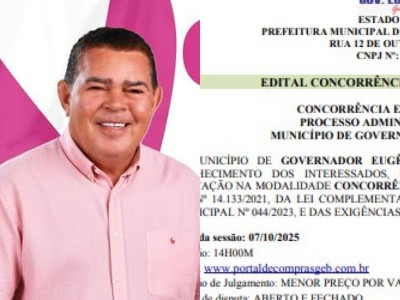Prefeitura de Governador Eugênio Barros lança licitação de mais de R$ 3 milhões para estradas vicinais; valor causa questionamentos