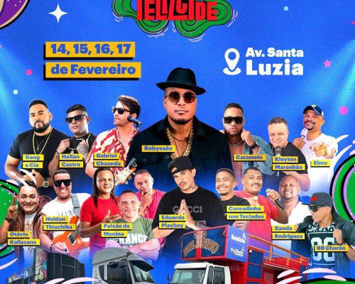 Robyssão puxa trio e será destaque no Carnaval da FelizCidade em Matões